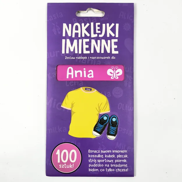 Naklejki imienne 100 szt. - Ania