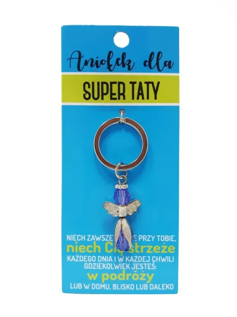 Brelok Kukartka - Aniołek dla - Super Taty