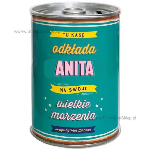 Puszka Skarbonka Vip - Anita - Tu kasę odkłada na swoje wielkie marzenia