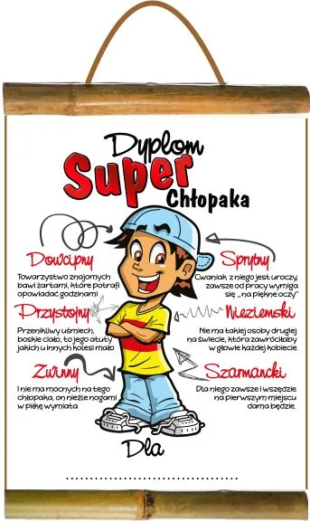 Dyplom z bambusem - Super Chłopaka