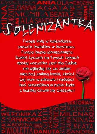 Dyplom - Solenizantka