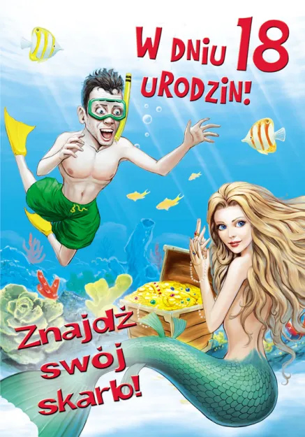 Karnet A5 - W dniu 18 urodzin! Znajdź swój skarb!