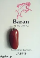 BARAN - Szczęśliwy kamień zodiaku z zawieszką - JASPIS