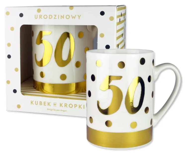 Kubek w kropki - 50 (urodziny / rocznica)