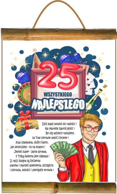 Dyplom z bambusem - 25 lat Wszystkiego Najlepszego