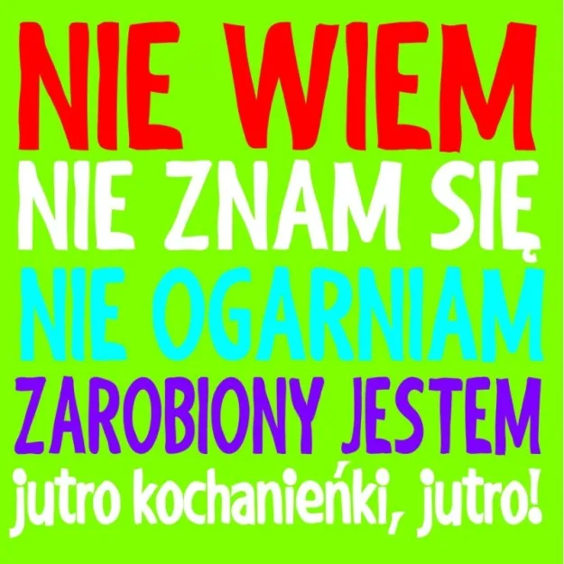 Magnes - Nie wiem, nie znam się, nie ogarniam, zarobiony jestem, jutro kochanienki, jutro!