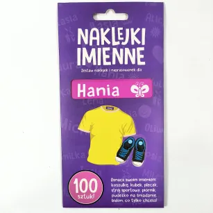 Naklejki imienne 100 szt. - Hania