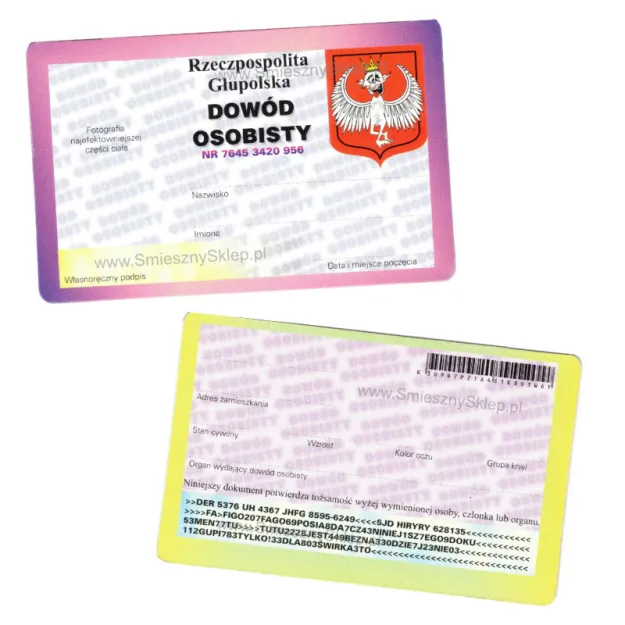 Śmieszne dokumenty - Dowód osobisty (nowy)