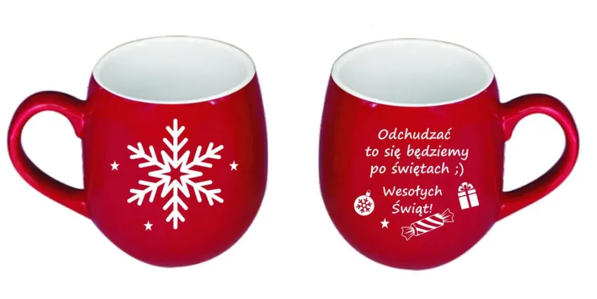 Kubek beczułka - Odchudzać to się będziemy po Świętach ;) Wesołych Świąt!