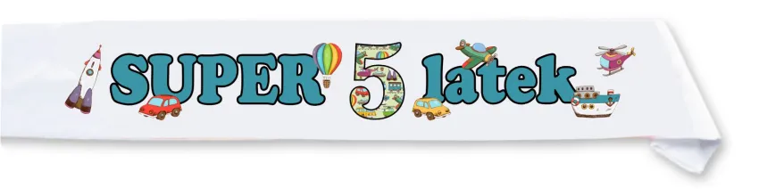 Szarfa dziecięca - Super 5 latek
