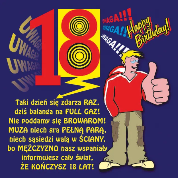 Podkładka magnetyczna - Uwaga 18. Chłopak. Taki dzień...