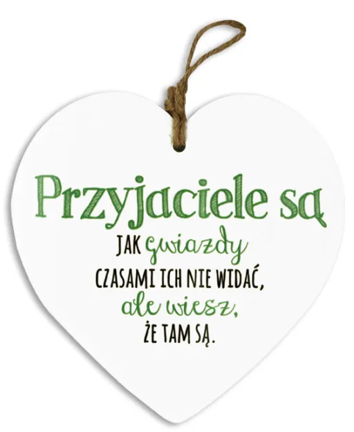 Ceramiczne serce - Przyjaciele są jak gwiazdy, czasami Ich nie widac, ale wiesz, że tam są.