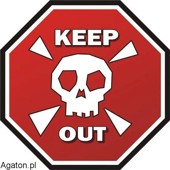 Tabliczka stop - Keep out