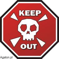 Tabliczka stop - Keep out