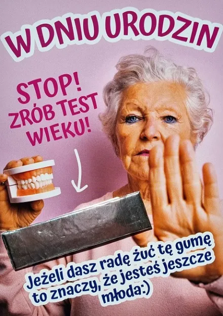 Karnet + guma - W dniu urodzin. Stop! Zrób test wieku!