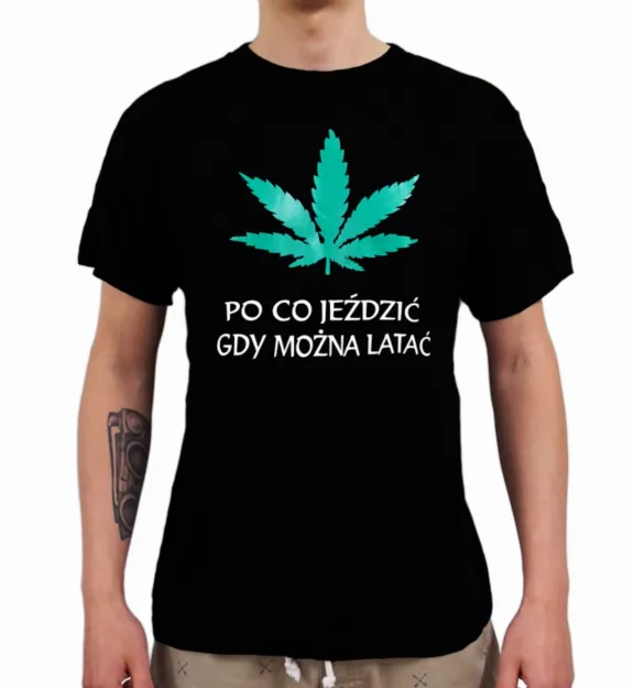 Koszulka - Po co jeździć, jak można latać