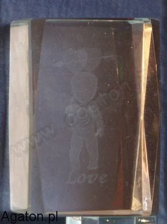 Kostka szklana 3D, średnia - Amorek