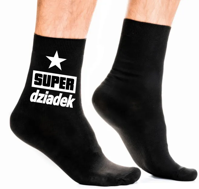 Skarpetki czarne - Super Dziadek