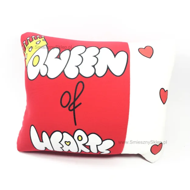 Poduszka wypełniona granulkami - Queen of hearts (Królowa serc)
