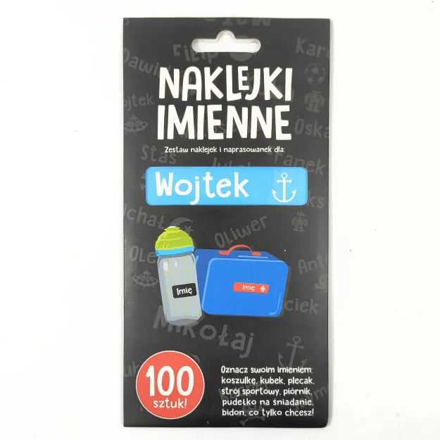 Naklejki imienne 100 szt. - Wojtek