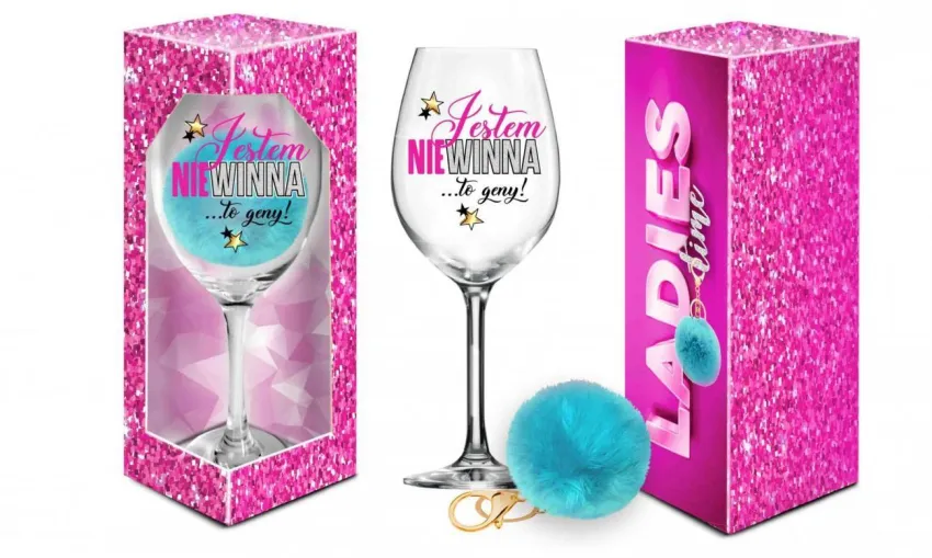 Mega Kielich Ladies Time z pomponem - Jestem Niewinna ... to geny