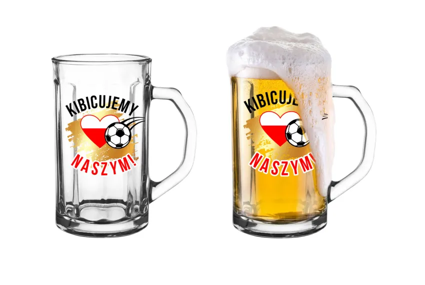 Kufel szklany - Kibicujemy naszym!