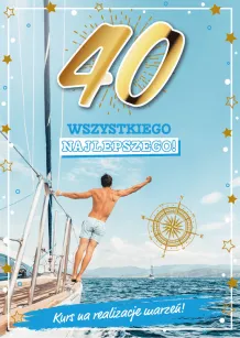 Karnet 3D - 40. Wszystkiego najlepszego!
