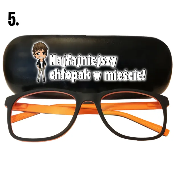 Etui na okulary czarne - Najfajniejszy Chłopak w mieście!
