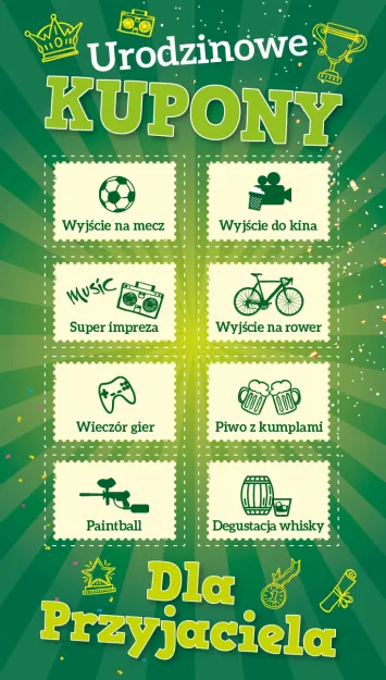 Karnet kupony - Urodzinowe dla przyjaciela