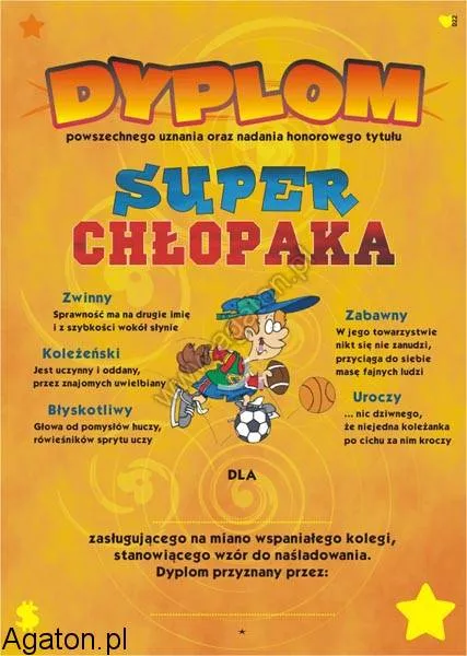 Dyplom - Super Chłopaka