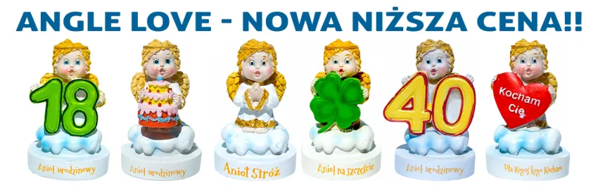 Angel love zestaw - Aniołki 12 wzorów po 6szt