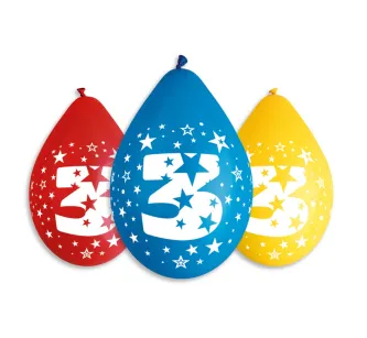 Balony 3 - pastelowe 5szt - wiszące