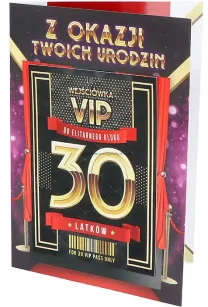 Karnet VIP - Z okazji Twoich 30 urodzin (+ wejściówka do klubu). Dla Kobiety.