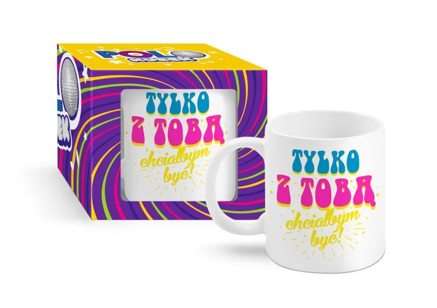 Kubek biały Polo - Tylko z Tobą chciałbym być