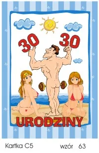 Karnet C5 - 30 urodziny - mężczyzna