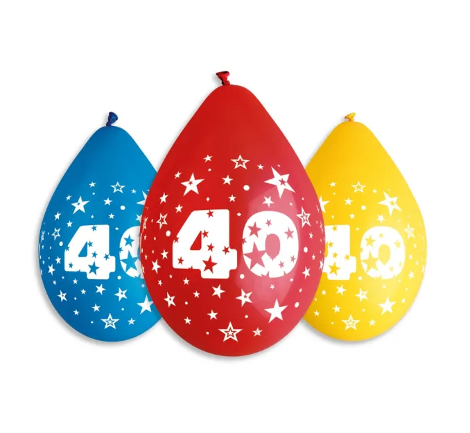 Balony 40 - pastelowe 5szt - wiszące