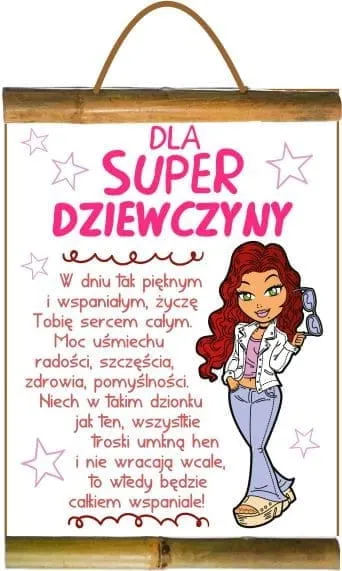 Dyplom z bambusem - Dla Super Dziewczyny