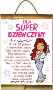 Dyplom z bambusem - Dla Super Dziewczyny