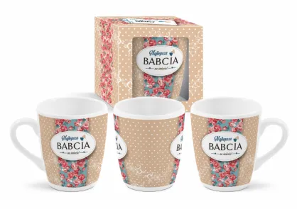 Kubek baryłka - Najlepsza Babcia na świecie (szary)