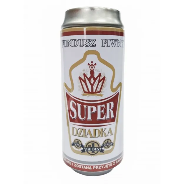 Skarbonka puszka - Fundusz piwny Super Dziadka