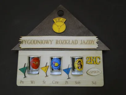 Tygodniowy rozkład jazdy - kieliszki