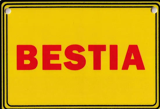 Tabliczka żółta - Bestia
