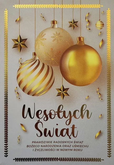 Karnet 1K - Wesołych Świąt