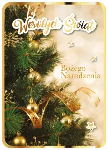 Karnet 3D z życzeniami - Wesołych Świąt Bożego Narodzenia