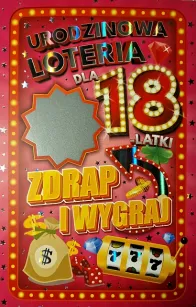 Karnet + zdrapka - Dla 18-latki. Urodzinowa loteria.