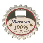 Otwieracz, podstawka, magnes 3w1 - Barman - 100% facet - 2