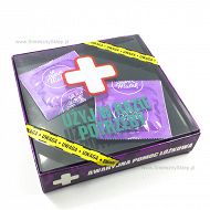 Awaryjna pomoc łóżkowa - prezerwatywy fioletowe - użyj w razie potrzeby