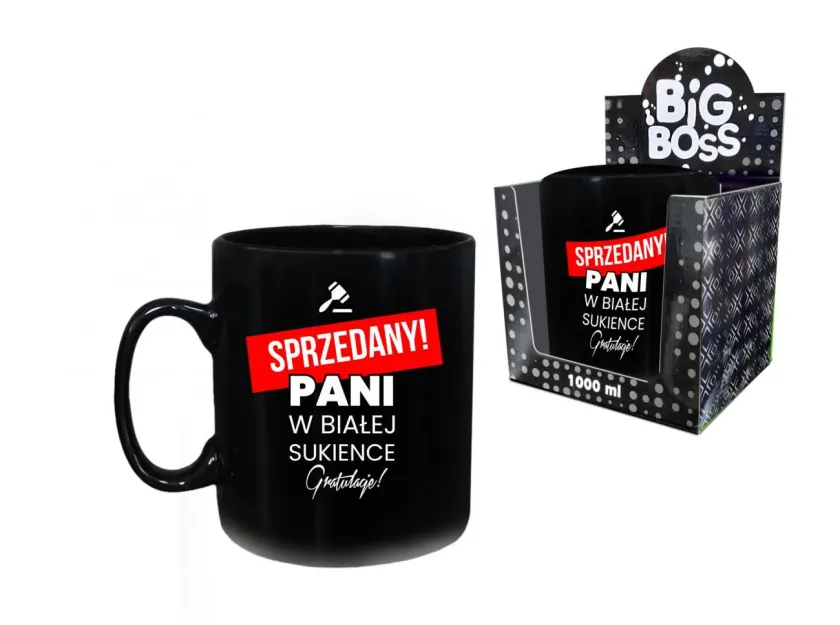 Kubek Big Boss czarny - Sprzedany Pani w białej sukience. Gratulacje!
