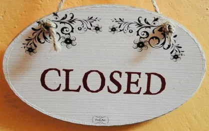Tabliczka Vintage mała - Closed
