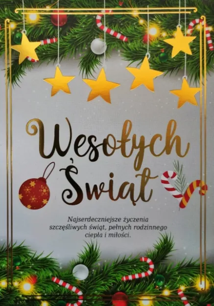 Karnet 1K - Wesołych Świąt